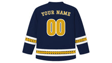 Load image into Gallery viewer, New Year's Eve Original Hockey Jersey in Navy, back view with your name and number