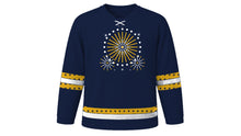 Load image into Gallery viewer, New Year's Eve Original Hockey Jersey in Navy, front view – custom name and number