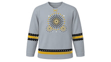 Load image into Gallery viewer, New Year's Eve Original Hockey Jersey in Silver, front view – custom name and number