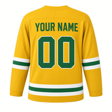 Load image into Gallery viewer, Nigeria Independence Day Original Hockey Jersey in Gold, back view with your name and number