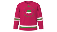 Load image into Gallery viewer, Night of the Radishes Original Hockey Jersey in Radish Red, front view – custom name and number
