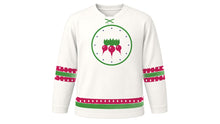 Load image into Gallery viewer, Night of the Radishes Original Hockey Jersey in White, front view – custom name and number