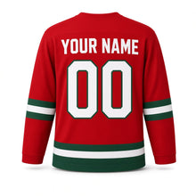 Load image into Gallery viewer, Nowruz Original Hockey Jersey in Red, back view with your name and number