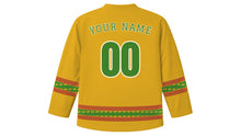 Load image into Gallery viewer, Nuakhai Original Hockey Jersey in Harvest Gold, back view with your name and number