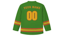 Load image into Gallery viewer, Nuakhai Original Hockey Jersey in Paddy Green, back view with your name and number