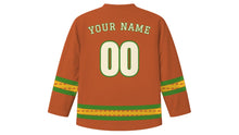 Load image into Gallery viewer, Nuakhai Original Hockey Jersey in Terracotta, back view with your name and number