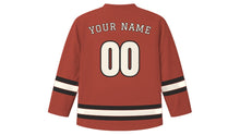 Load image into Gallery viewer, Nuremberg Original Hockey Jersey in Castle Sandstone Red, back view with your name and number