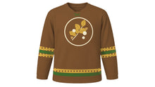 Load image into Gallery viewer, Oak Apple Day Original Hockey Jersey in Acorn Brown, front view – custom name and number