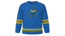 Load image into Gallery viewer, Ohi Day Original Hockey Jersey in Aegean Blue, front view – custom name and number