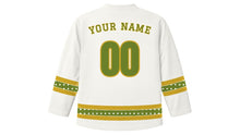 Load image into Gallery viewer, Ohi Day Original Hockey Jersey in Marble White, back view with your name and number