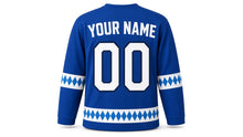 Load image into Gallery viewer, Oktoberfest Original Hockey Jersey in Blue, back view with your name and number