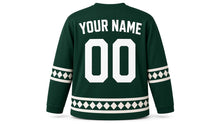 Load image into Gallery viewer, Oktoberfest Original Hockey Jersey in Green, back view with your name and number
