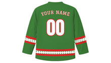 Load image into Gallery viewer, Ólavsøka Original Hockey Jersey in Grass Green, back view with your name and number