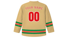 Load image into Gallery viewer, Oman National Day Original Hockey Jersey in Desert Sand, back view with your name and number
