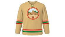 Load image into Gallery viewer, Oman National Day Original Hockey Jersey in Desert Sand, front view – custom name and number