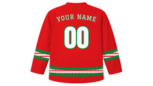 Load image into Gallery viewer, Oman National Day Original Hockey Jersey in Red, back view with your name and number