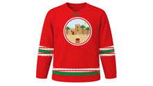 Load image into Gallery viewer, Oman National Day Original Hockey Jersey in Red, front view – custom name and number