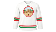 Load image into Gallery viewer, Oman National Day Original Hockey Jersey in White, front view – custom name and number