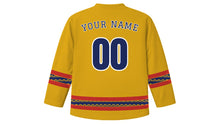 Load image into Gallery viewer, Omisoka Original Hockey Jersey in Gold, back view with your name and number