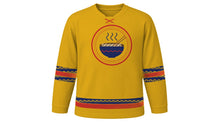 Load image into Gallery viewer, Omisoka Original Hockey Jersey in Gold, front view – custom name and number