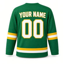 Load image into Gallery viewer, Onam Original Hockey Jersey in Green, back view with your name and number
