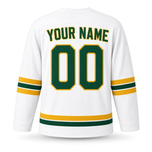 Load image into Gallery viewer, Onam Original Hockey Jersey in White, back view with your name and number