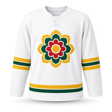 Load image into Gallery viewer, Onam Original Hockey Jersey in White, front view – custom name and number