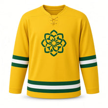Load image into Gallery viewer, Onam Original Hockey Jersey in Yellow, front view – custom name and number