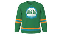 Load image into Gallery viewer, Orlando Original Hockey Jersey in Palm Green, front view – custom name and number