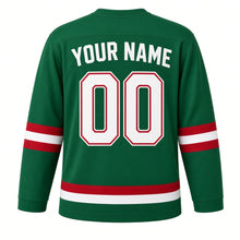 Load image into Gallery viewer, Orthodox Christmas Original Hockey Jersey in Green, back view with your name and number