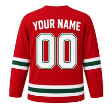 Load image into Gallery viewer, Orthodox Christmas Original Hockey Jersey in Red, back view with your name and number