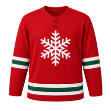 Load image into Gallery viewer, Orthodox Christmas Original Hockey Jersey in Red, front view – custom name and number
