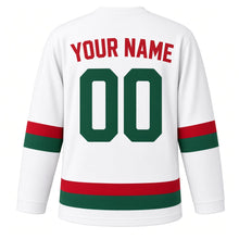Load image into Gallery viewer, Orthodox Christmas Original Hockey Jersey in White, back view with your name and number