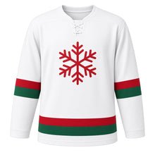 Load image into Gallery viewer, Orthodox Christmas Original Hockey Jersey in White, front view – custom name and number