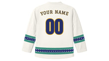Load image into Gallery viewer, Osaka Original Hockey Jersey in Castle White, back view with your name and number