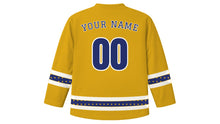 Load image into Gallery viewer, Osaka Original Hockey Jersey in Gold, back view with your name and number