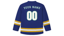 Load image into Gallery viewer, Osaka Original Hockey Jersey in Indigo, back view with your name and number