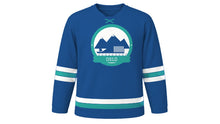 Load image into Gallery viewer, Oslo Original Hockey Jersey in Fjord Blue, front view – custom name and number