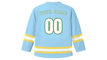 Load image into Gallery viewer, Ostara Original Hockey Jersey in Sky Blue, back view with your name and number