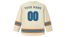 Load image into Gallery viewer, Ottawa Original Hockey Jersey in Limestone Cream, back view with your name and number