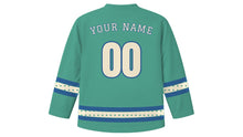 Load image into Gallery viewer, Ottawa Original Hockey Jersey in Verdigris Green, back view with your name and number