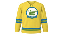 Load image into Gallery viewer, Palermo Original Hockey Jersey in Lemon Grove Yellow, front view – custom name and number