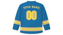 Load image into Gallery viewer, Palermo Original Hockey Jersey in Tyrrhenian Blue, back view with your name and number