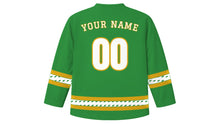 Load image into Gallery viewer, Palm Sunday Original Hockey Jersey in Green, back view with your name and number