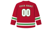 Load image into Gallery viewer, Palm Sunday Original Hockey Jersey in Red, back view with your name and number