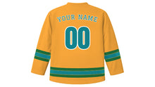 Load image into Gallery viewer, Panama City Original Hockey Jersey in Mango Orange, back view with your name and number