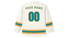 Load image into Gallery viewer, Panama City Original Hockey Jersey in Pearl White, back view with your name and number
