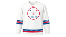 Load image into Gallery viewer, Panama Independence Day Original Hockey Jersey in White, front view – custom name and number