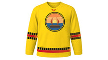 Load image into Gallery viewer, Papua New Guinea Independence Day Original Hockey Jersey in Gold, front view – custom name and number