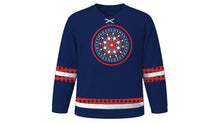 Load image into Gallery viewer, Paraguay Independence Day Original Hockey Jersey in Navy, front view – custom name and number